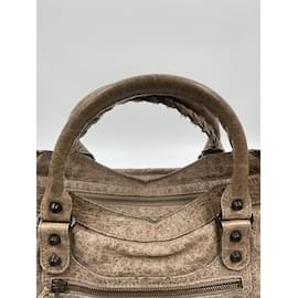 Balenciaga-Brown Balenciaga Leather City-Brown