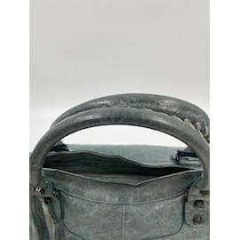 Balenciaga-Blue Leather Part Time Bag-Blue
