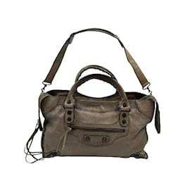 Balenciaga-Beige Lambskin City-Beige