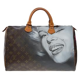 Louis Vuitton-LOUIS VUITTON Speedy Bag in Brown Canvas - 1323512352-Brown