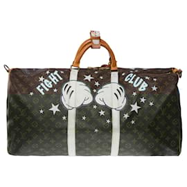 Louis Vuitton-LOUIS VUITTON Keepall Bag in Brown Canvas - 33336012967-Brown