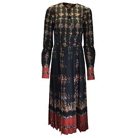 Altuzarra Negro / Vestido plisado estampado Teys multicolor rojo Multicolor
