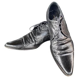 Chaussures Oxford Dolce & Gabbana en cuir et peau de python noir Noir