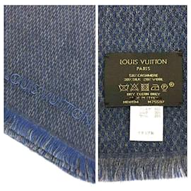 Louis Vuitton Men's Cotton Silk Damier Cobalt Race Shawl Scarf M73394 –  Luxuria & Co.