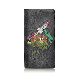Louis Vuitton-Louis Vuitton Black Monogram Eclipse Brazza Wallet-Black