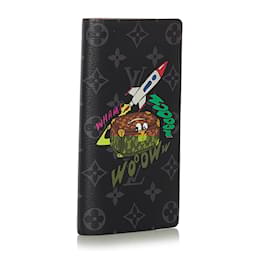Louis Vuitton-Louis Vuitton Black Monogram Eclipse Brazza Wallet-Black