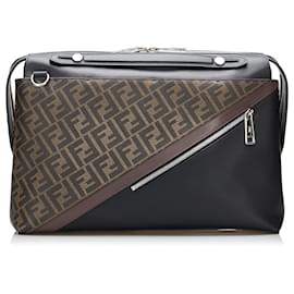 Fendi-Fendi Brown Zucca By the Way Briefcase-Brown
