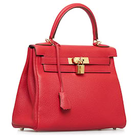 Hermès-Hermès rouge 2023 Taurillon Clémence Kelly 28-Rouge