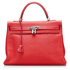 Hermès-Hermes Rojo Togo Kelly 35-Roja