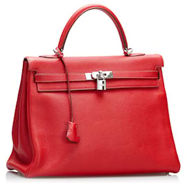 Hermès-Hermes Rojo Togo Kelly 35-Roja