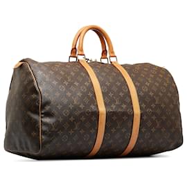 Louis Vuitton-Louis Vuitton Brown Monogram Keepall 55-Brown