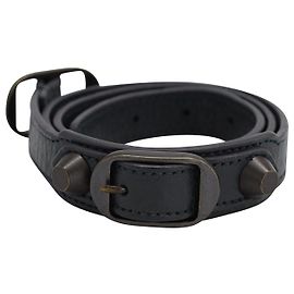 Pulseira clássica Balenciaga Ligne em couro cinza Cinza