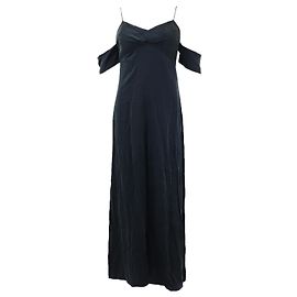 Zimmermann Off-Shoulder Jumpsuit in Navy Blue Silk Blue