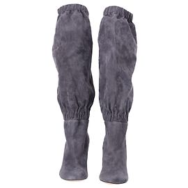 Jimmy Choo Maxyn 85 Botas a la Rodilla en Ante Gris Gris