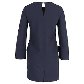 Iris & Ink Sleeve Bow Tunic Dress in Navy Polyester  Blue Navy blue