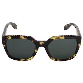 Alexander McQueen AM0042S Tortoiseshell Square Sunglasses in Brown Acetate Other