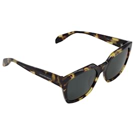 Alexander Mcqueen-Alexander McQueen AM0042S Tortoiseshell Square Sunglasses in Brown Acetate-Other