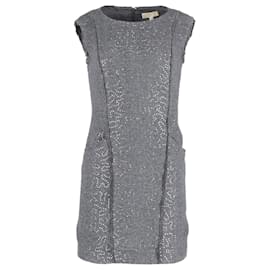 Michael Kors-Michael Kors Sequined Mini Dress in Grey Acrylic-Grey