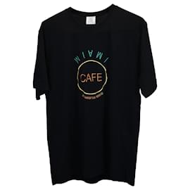 Vêtements-Vetements Miami Save The Planet T-Shirt en Coton Noir-Noir