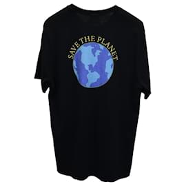 Vêtements-Vetements Miami Save The Planet T-Shirt en Coton Noir-Noir