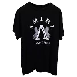 Amiri-Amiri Beverly Hills T-Shirt in Black Cotton-Black