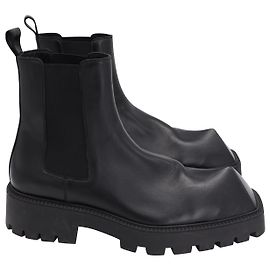 Balenciaga Rhino Ankle Boots in Black Leather Black