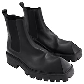 Balenciaga-Balenciaga Rhino Ankle Boots in Black Leather-Black