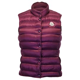 Moncler-Moncler Down Gilet in Purple Nylon-Purple