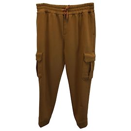 Ermenegildo Zegna New Classic Cargo Jogger Pants en algodón ocre Castaño Roja
