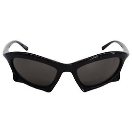 Balenciaga Bat Rectangle Sunglasses in Black Nylon Black