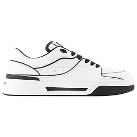 Dolce & Gabbana Sneakers New Roma - Dolce&Gabbana - Pelle - Nero/ Bianco Bianco