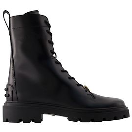 Botas Gomma Pesante - Tod's - Couro - Preto Preto