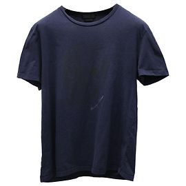 T-shirt Skull di Alexander McQueen in cotone blu navy Blu navy