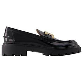 Tod's-Gomma Pesante Loafers - Tod's - Leather - Black-Black