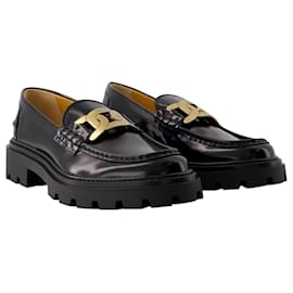 Tod's-Gomma Pesante Loafers - Tod's - Leather - Black-Black