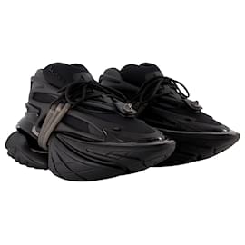 Balmain-Unicorn Sneakers - Balmain - Leather - Black-Black