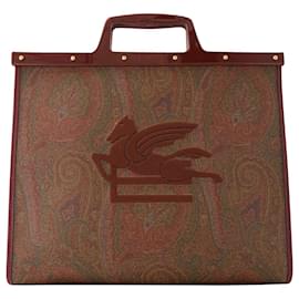 Etro-Shopping Sac Shopper Love Trotter - Etro - Cuir - Rouge-Rouge