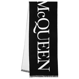 Sciarpa Classic Logo - Alexander Mcqueen - Lana - Nero Nero