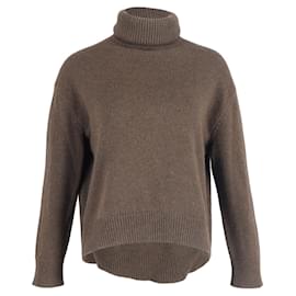 Jil Sander Rollkragenpullover aus grüner Wolle Grün