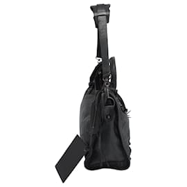 Balenciaga-Balenciaga Motocross Classic City Bag in Black Lambskin Leather-Black