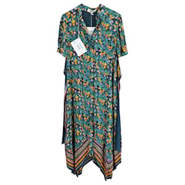 Diane Von Furstenberg-Diane von Furstenberg Kendyl Printed Belted Midi Dress in Multicolor Viscose-Other