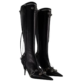 Balenciaga-Cagole H90 Botas - Balenciaga - Couro - Preto-Preto