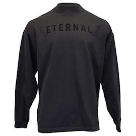 Fear of God-Camiseta de manga larga con cuello alto y estampado de Fear of God Eternal en algodón negro-Negro