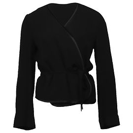 Ba&Sh Wrap Top in poliestere nero Nero