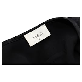 Ba&Sh-Ba&Sh Wrap Top in Black Polyester-Black