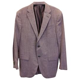 Ermenegildo Zegna-Ermenegildo Zegna Casaco esportivo texturizado de seio único em lã marrom-Marrom