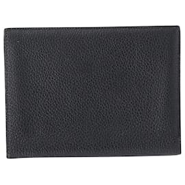 Hermès-Hermes Bi-Fold Cardholder Wallet in Black Leather-Black