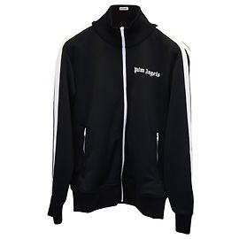Palm Angels Logo Track Jacket in Black Polyseter Black
