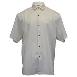 Fear of God-Fear of God Eternal Short Sleeve Button Up Shirt in Off White / Ivory Cotton Wool-White,Cream