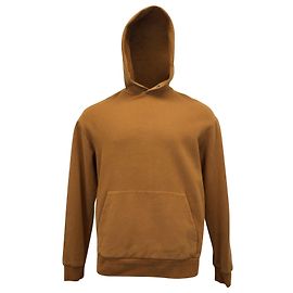 Ermenegildo Zegna Vicuña Sudadera con Capucha en Cashmere de Algodón Ocre Castaño Roja